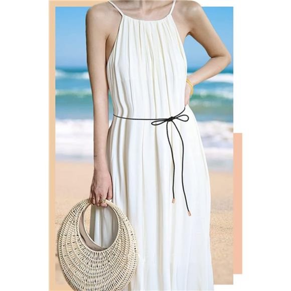 TeeYee PU Leather Knitted Waist String Belt/Rope/Chain Boho Wrap Skinny Belt main image 4